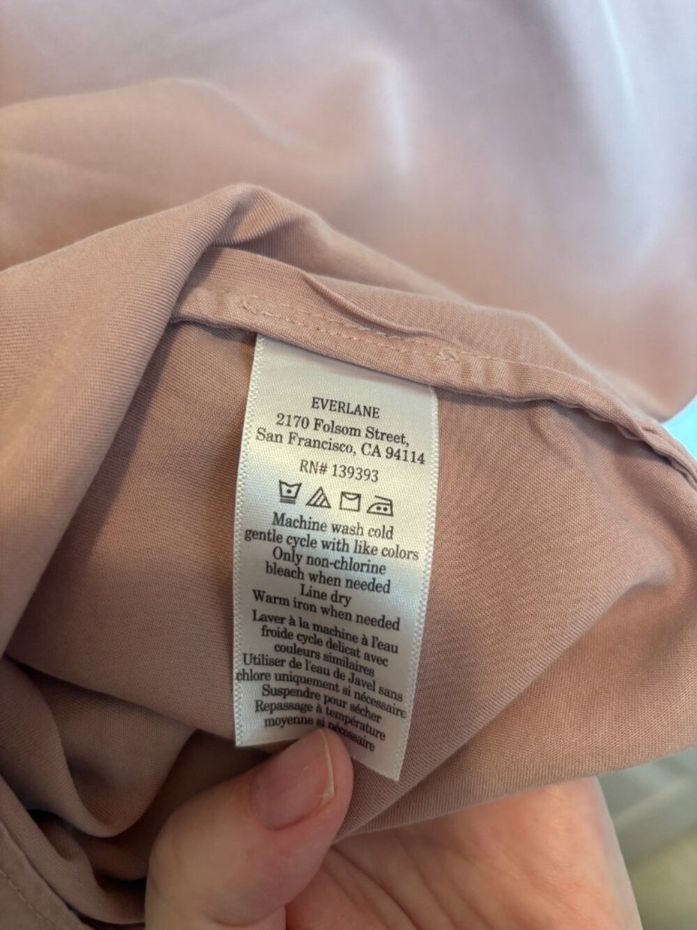 Everlane - Blush / Rose Capped Sleeve Blouse - Size L - Picture 4 of 5